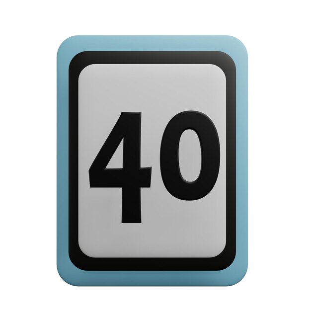3 D Darstellung des Symbols mit der Nummer 40
