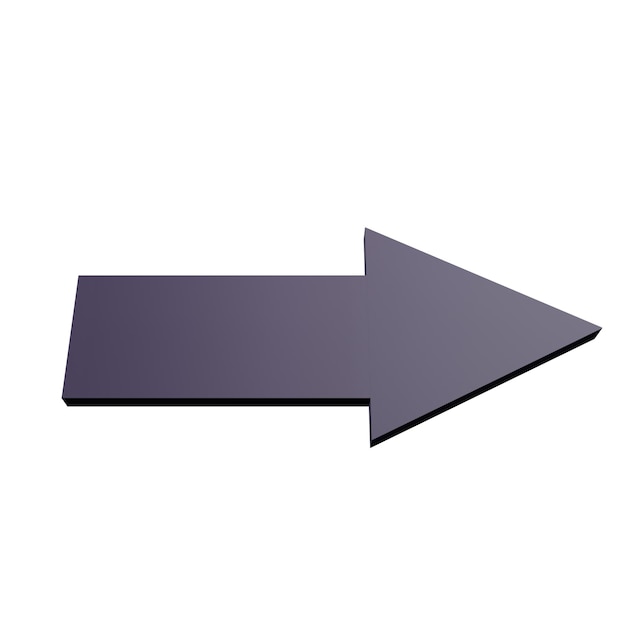 3 D Icona simbolo freccia del diagramma di flusso