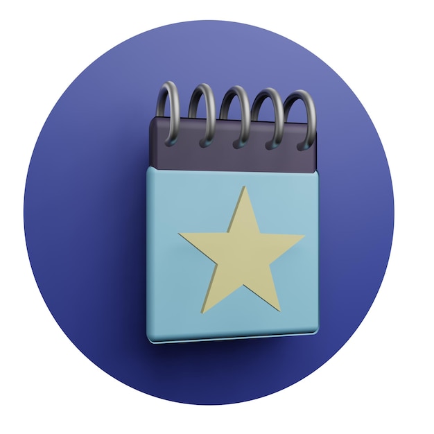 3 D Illustration des Ereignis-UIUX-Symbols mit transparentem Hintergrund