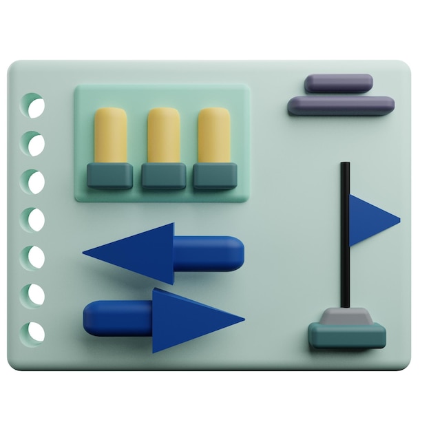 PSD 3 d illustration des seitenwegmarktes mit transparentem hintergrund