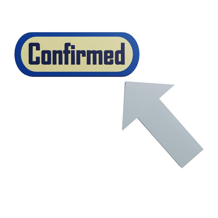 PSD 3 d illustration of click confirmed with transparent background