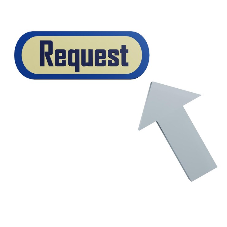 PSD 3 d illustration of click request with transparent background