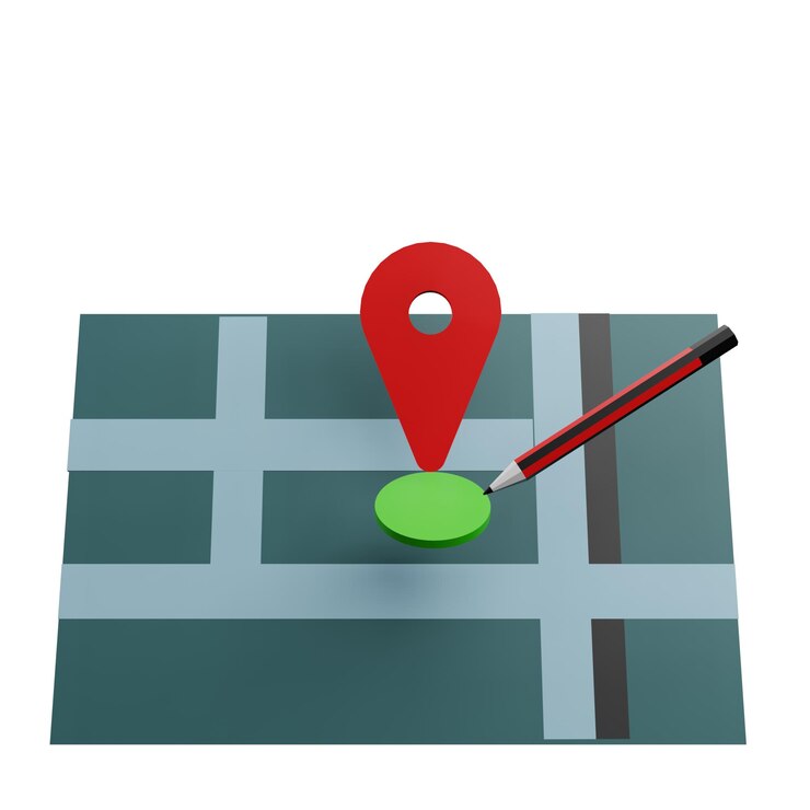 PSD 3 d illustration of edit location icon