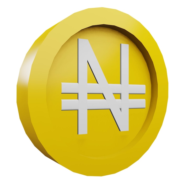 PSD 3 d illustration of naira currency icon