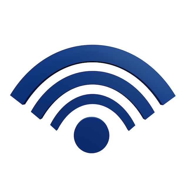 3 D illustration of network icon with transparent background