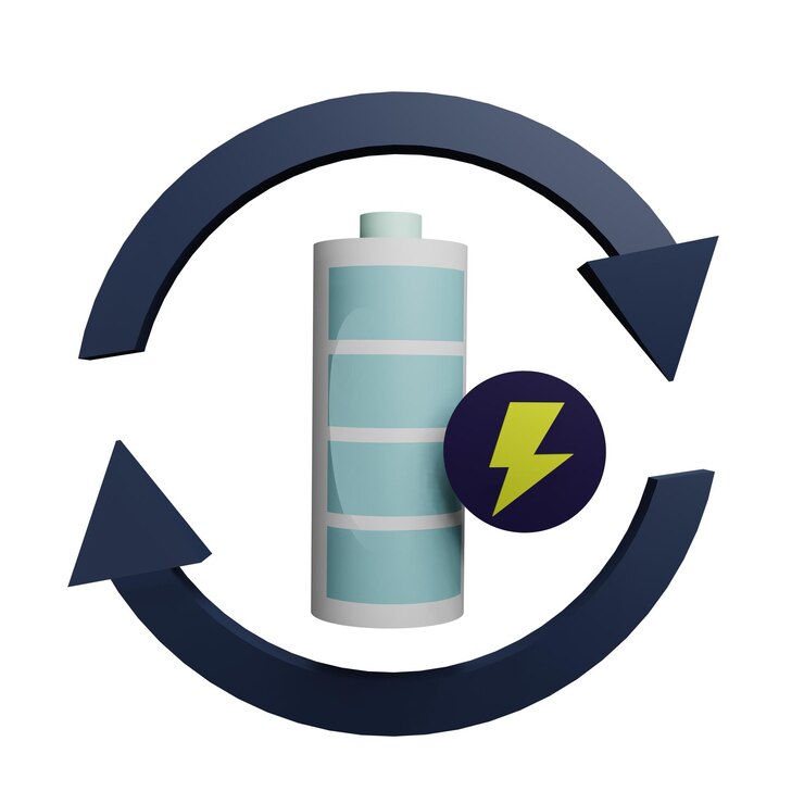 PSD 3 d illustration of rechargeable battery icon