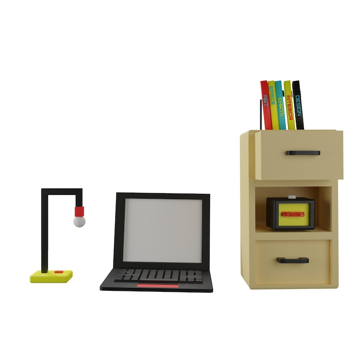PSD 3 d illustration of time to study icon with transparent background