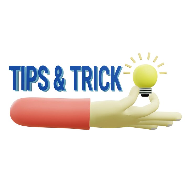 PSD 3 d illustration of tips and trick