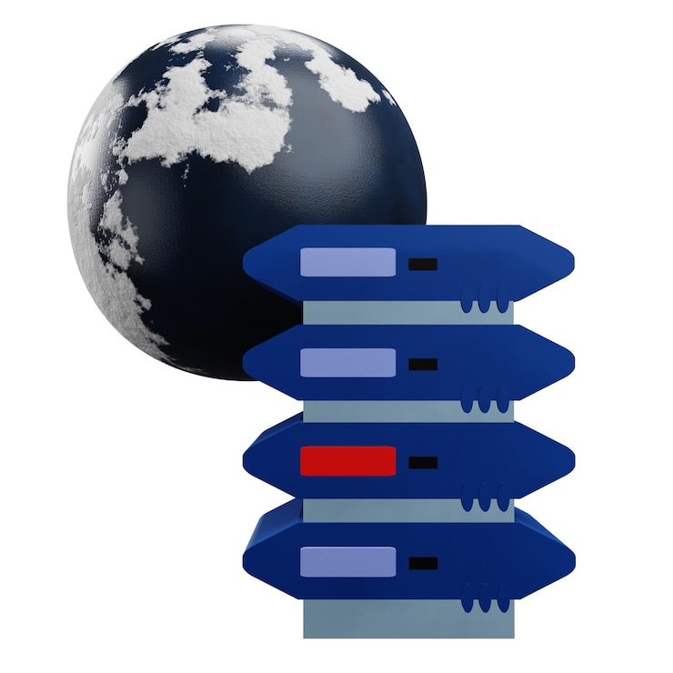 PSD 3 d illustrazione dell'icona dei big data