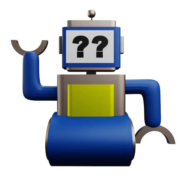 PSD 3 d illustrazione dell'icona del bot di chat