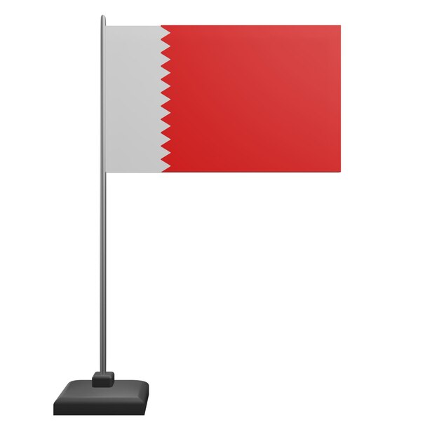 PSD 3 d ilustração da bandeira do bahrein