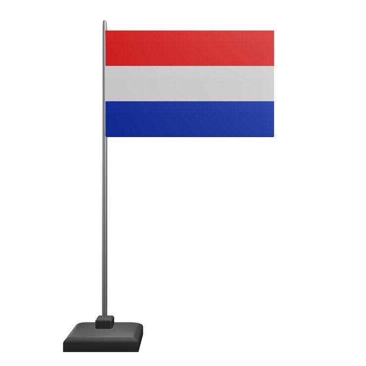 PSD 3 d ilustração da bandeira dos países baixos