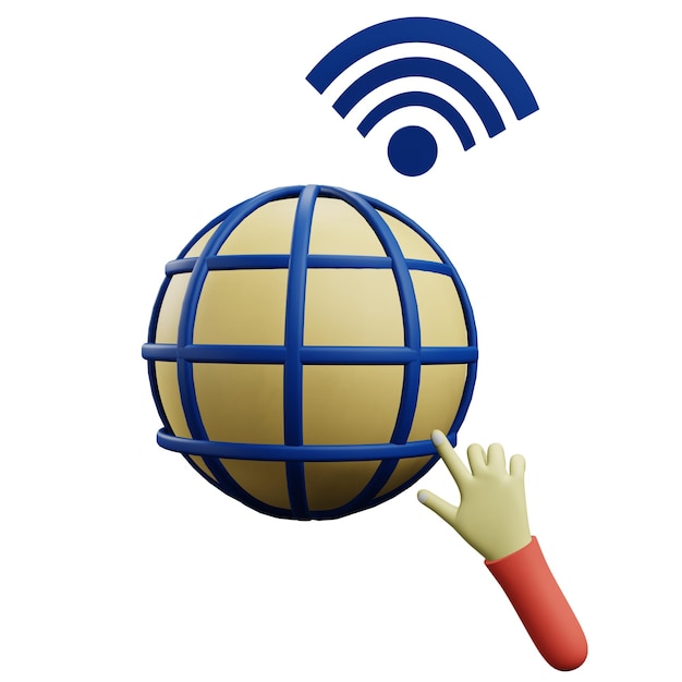 3 D ilustração de internet com fundo transparente