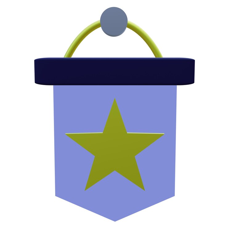 PSD 3 d ilustração do ícone do emblema