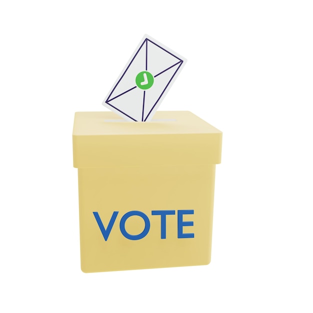 3 D ilustração do ícone do voto