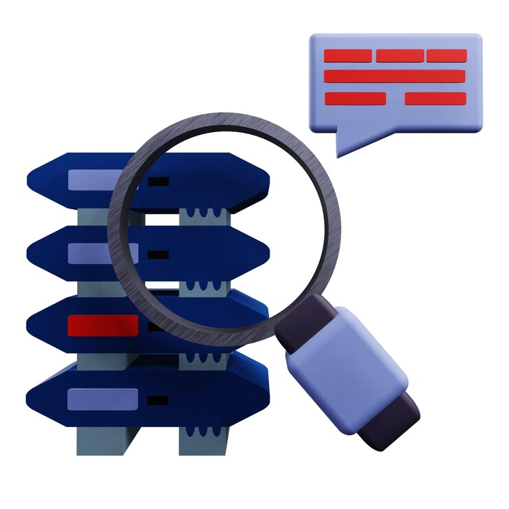 PSD 3 d ilustración del icono de análisis de datos