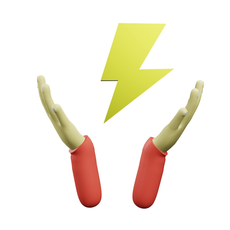 PSD 3 d ilustración del icono de cambio de energía