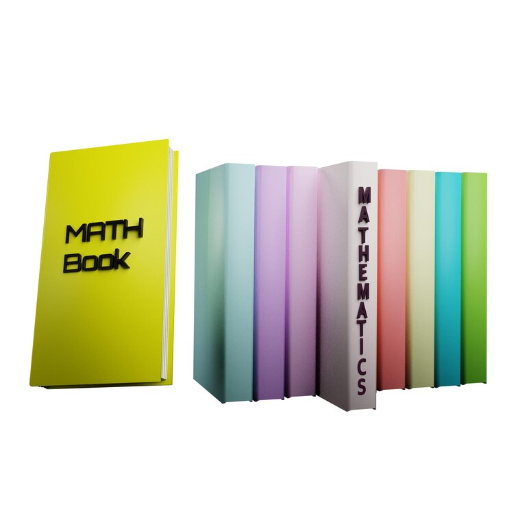 PSD 3 d ilustración del icono de los libros de matemáticas