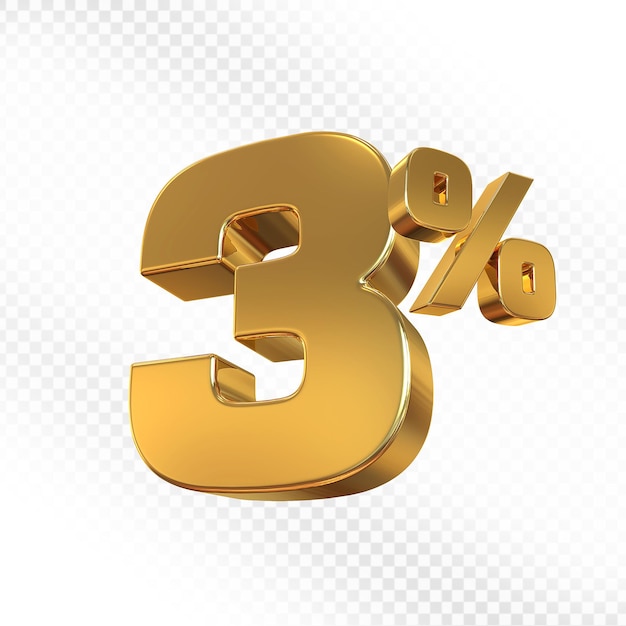 3% di sconto sull'oro 3D