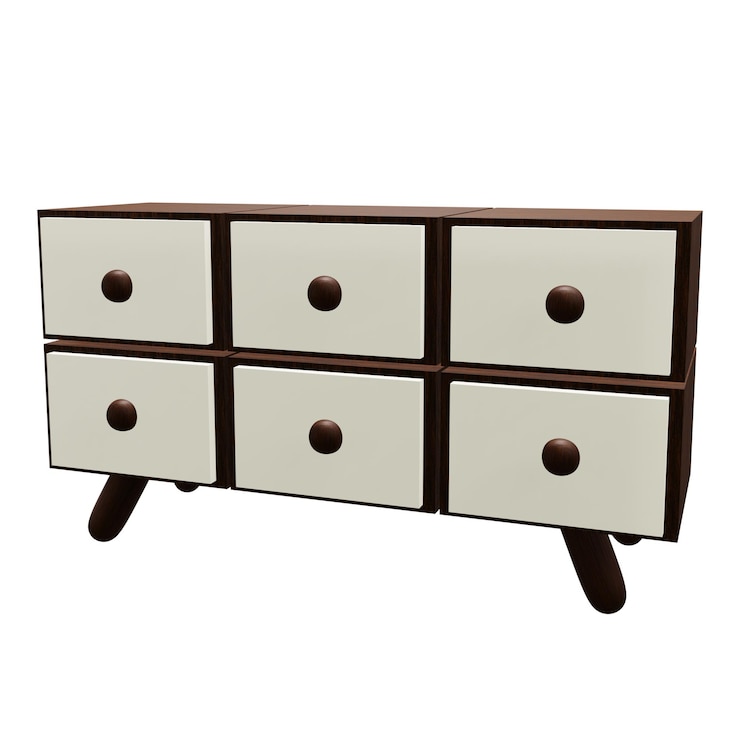 PSD 3 d illustration d'une commode en bois