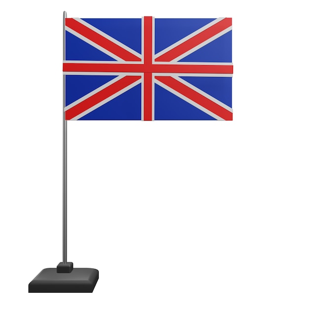 PSD 3 d illustration du drapeau britannique