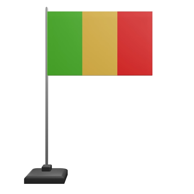 3 D illustration du drapeau du Mali