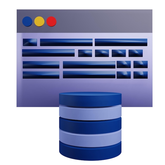 PSD 3 d illustration de l'icône de l'arrière