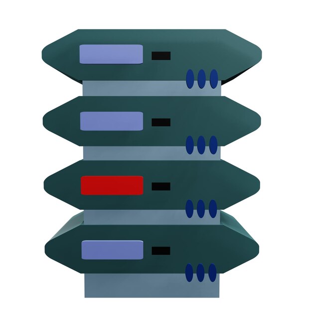 PSD 3 d illustration de l'icône de la base de données