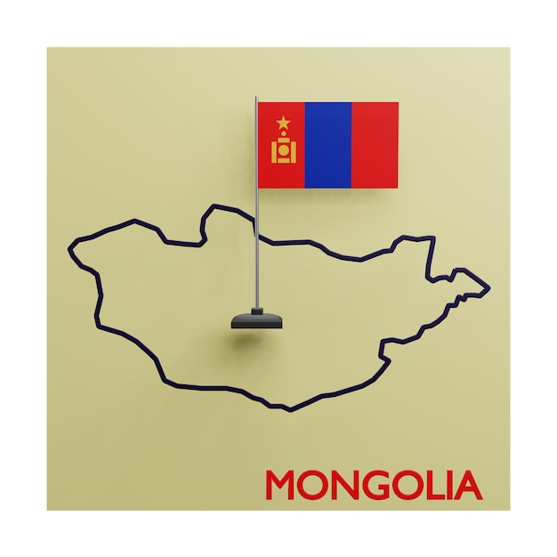 3 Illustration de l'icône de la carte de la Mongolie