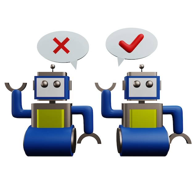 3 D Illustration de l'icône du chat bot