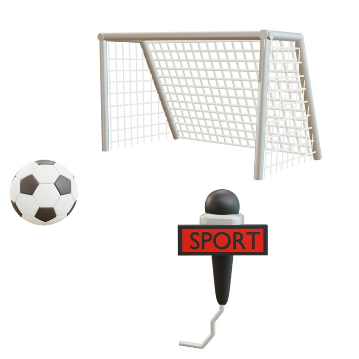 PSD 3 d illustration de l'icône du rapport de match de football