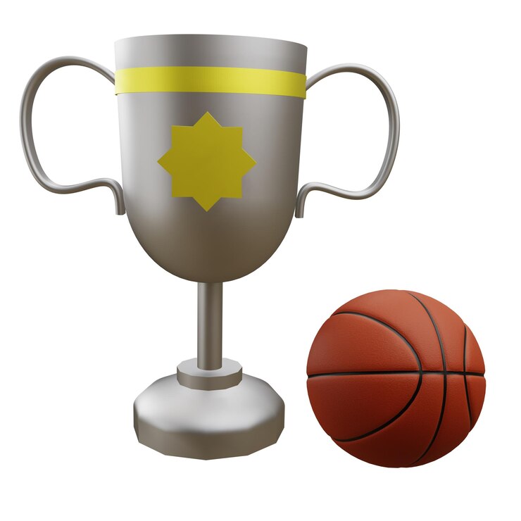 PSD 3 d illustration de l'icône du trophée de basket-ball