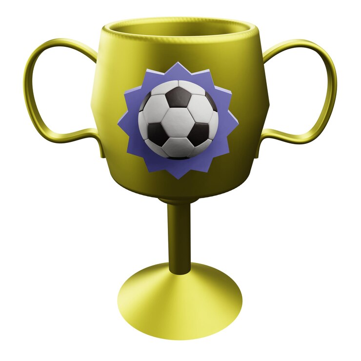 PSD 3 d illustration de l'icône du trophée de football