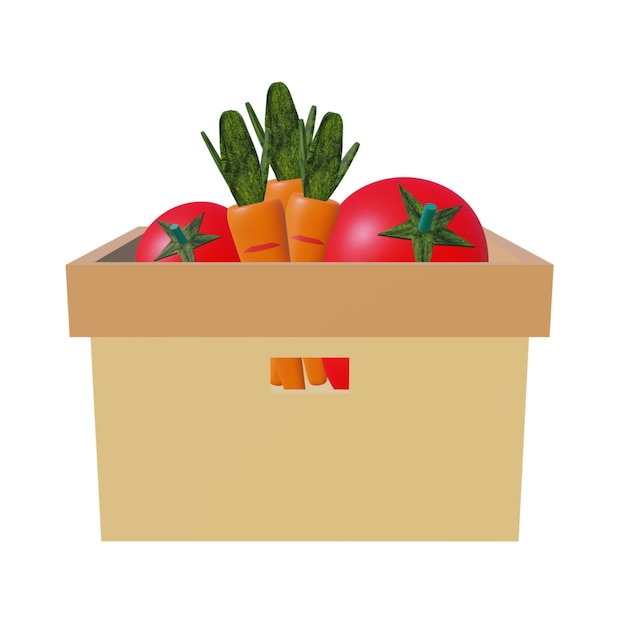 PSD 3 d illustration de l'icône des légumes