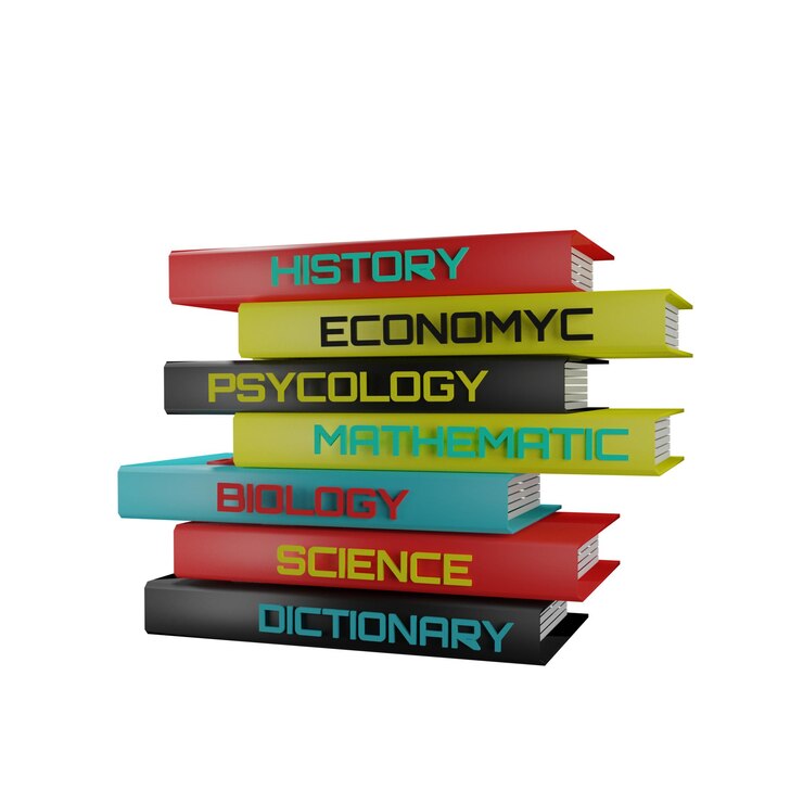 PSD 3 d illustration de l'icône de la pile de livres avec un fond transparent