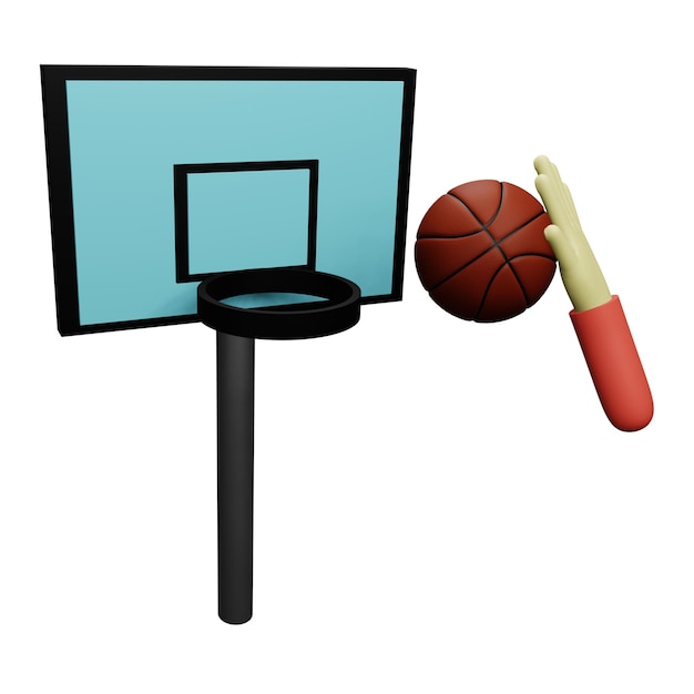 3 D Illustration D'un Slam Dunk De Basket-ball