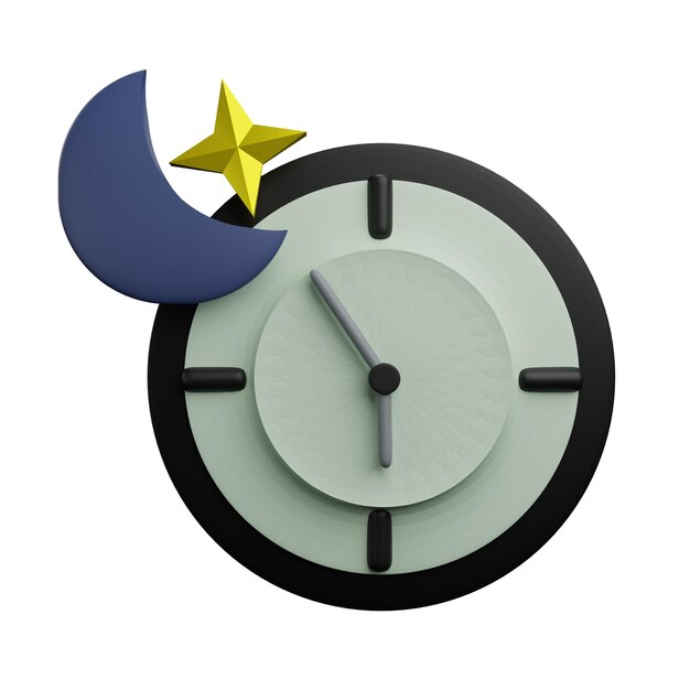 3 Ilustración D del icono de la hora del iftar
