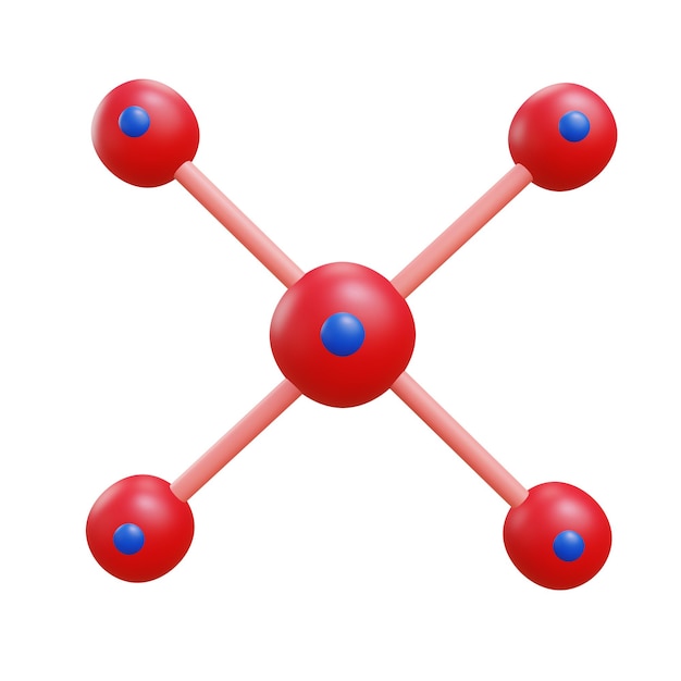 3 Ilustración D del icono de la nanotecnología