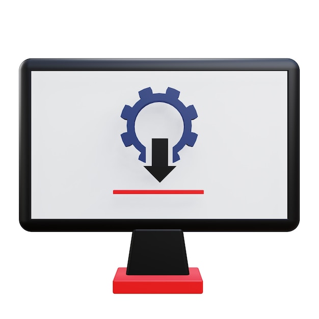 3 Ilustración D del icono de reparación de la computadora