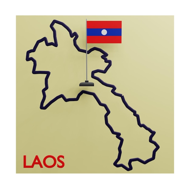 3 Ilustración del icono del mapa de Laos