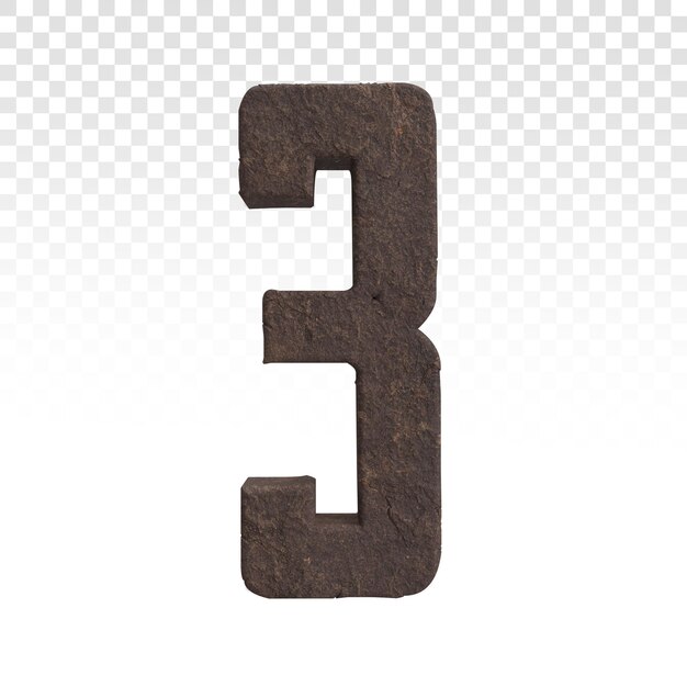 3 número 3d