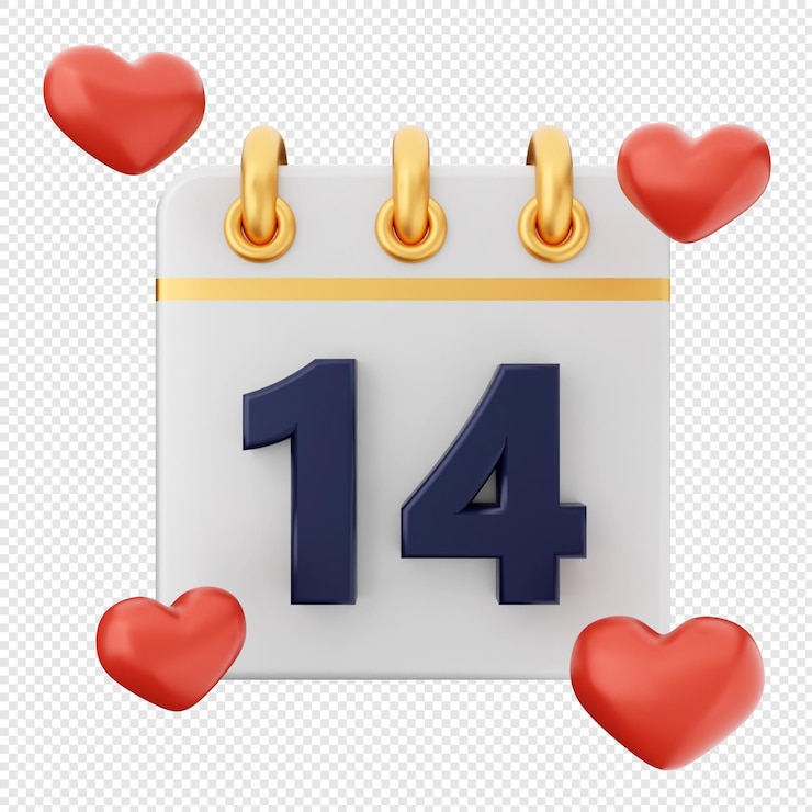 PSD 3. valentinstag 14 kalender