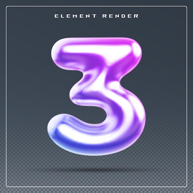 3 Zahlgradient 3D-Rendering