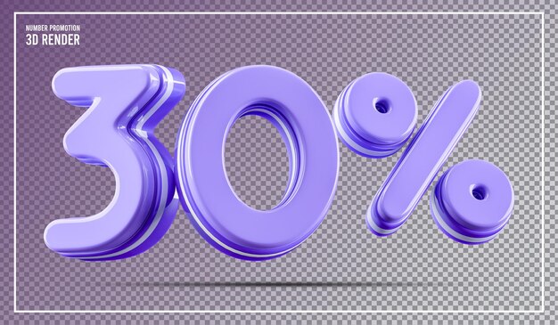 30 por ciento de descuento Promoción del número