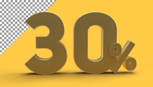 30% de desconto na etiqueta no símbolo de etiqueta de venda de arquivo de renderização 3d de alta qualidade para shopping 30