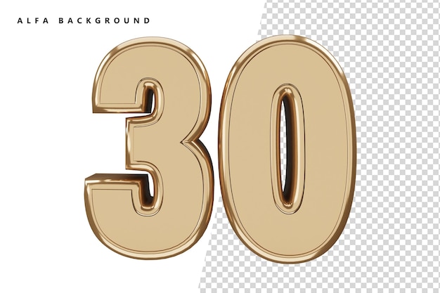 PSD 30 nombre d'or avec rendu 3d