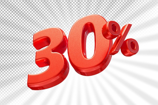 30% D'offre Rouge En 3d