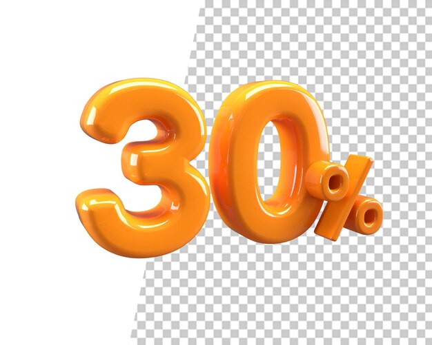 30 porcentaje treinta descuento venta 3d render