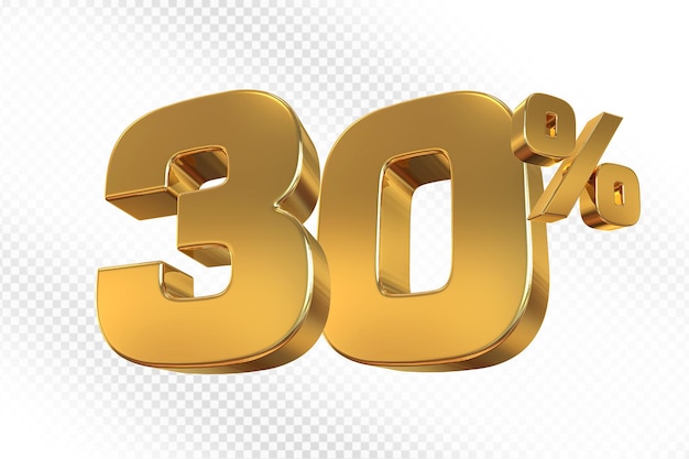 30 pour cent de réduction sur les ventes d'or 3D