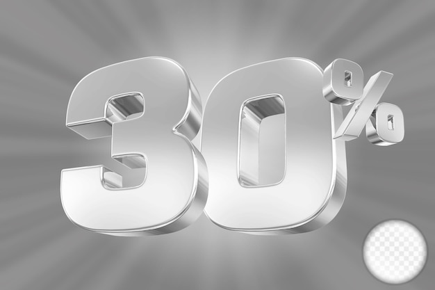 30 Prozent Rabatt auf Silber 3D-Verkäufe